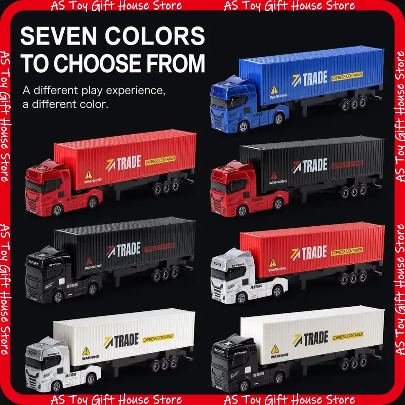 Hobby Rc Van - Rtr 1:64 schaal RC aanhangwagen vrachtwagen