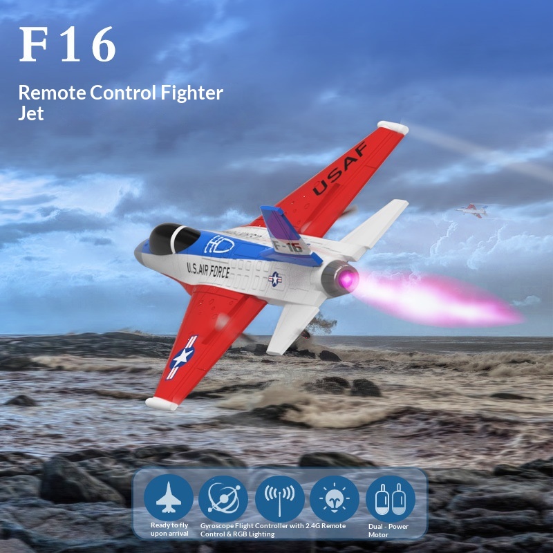 Rc Hobby Jet Plane - VOLANTEXRC F‑16 RC Jachtvliegtuig 2-kanaals met