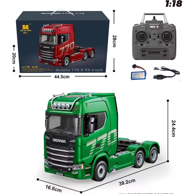 1/18 Huina 1509 RC Semi-kipper - Hobby Rc Van recensie en prijs
